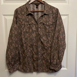 Bit and Bridle womens 1X western snap shirt